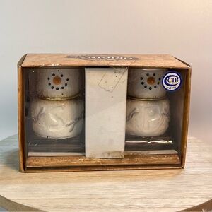 Smores Snowman Salt and Pepper Shaker Set Midwest Cannon Falls NEW